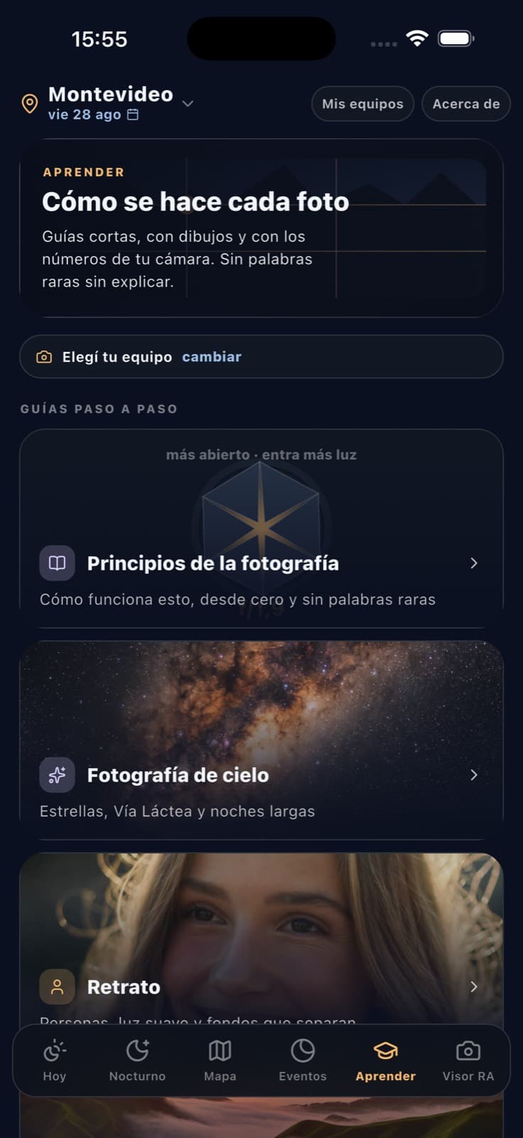 Guías de Aprender en FotoNoa con las fotos de cada estilo