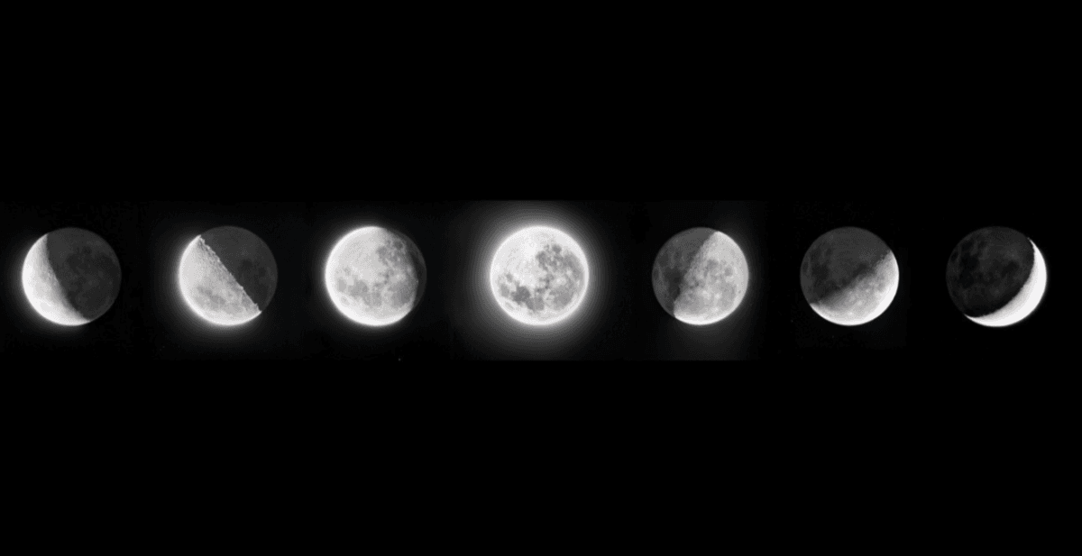 Todas las fases de la Luna, en detalle y color